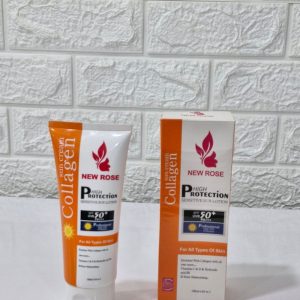 کرم ضد آفتاب بی رنگ کلاژن نیو رز SPF50 حجم 130 میلی لیتر