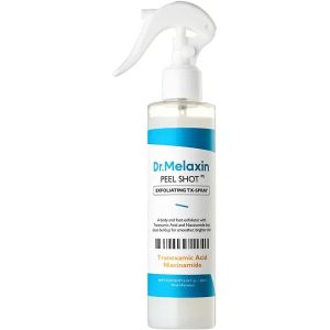 اسپری لایه‌بردار دکتر ملاکسین مدل Peel Shot حجم ۲۰۰ میل حاوی ترانگزامیک اسید و نیاسینامید