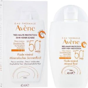 فلوئید ضد آفتاب مینرال اون با SPF50 مناسب پوست حساس حجم 40 میلی لیتر